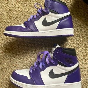 Court purple Jordan 1’s
